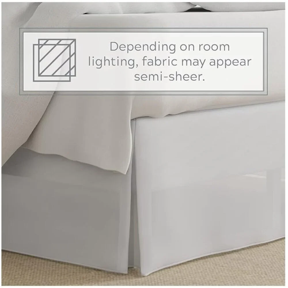 NEW Bed Makers King Never Lift Your Mattress Wrap-Around Bed Skirt White 14